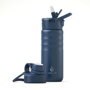 IDEUS Insulated Stainless Steel Water Bottle with 2 Leak-Proof Lids